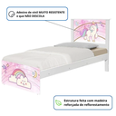 Ver imagem 3 de Cama Solteiro com Cabeceira Barcelona Unicórnio