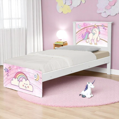 Cama Solteiro com Cabeceira Barcelona Unicórnio