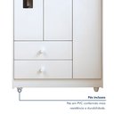 Ver imagem 5 de Quarto de Bebê Completo com Cômoda, Berço e Guarda Roupas Mila Branco