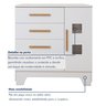 Quarto de Bebê Completo com Cômoda, Berço e Guarda Roupas Mila - 7