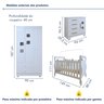 Quarto de Bebê Completo com Cômoda, Berço e Guarda Roupas Mila - 3