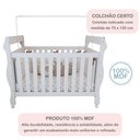 Ver imagem 7 de Quarto de Bebê Completo com Cômoda, Berço e Guarda Roupas Mila Branco