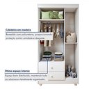 Ver mais imagens de Quarto de Bebê Completo com Cômoda, Berço e Guarda Roupas Mila Branco