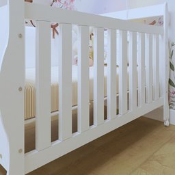 Quarto de Bebê Completo com Cômoda, Berço e Guarda Roupas Mila - 18