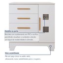Ver imagem 7 de Quarto de Bebê Completo com Cômoda, Berço e Guarda Roupas Mila Branco