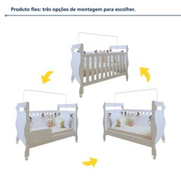 Quarto de Bebê Completo com Cômoda, Berço e Guarda Roupas Mila - 8