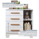 Ver imagem 6 de Quarto de Bebê Completo com Cômoda, Berço e Guarda Roupas Mila Branco