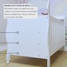 Quarto de Bebê Completo com Cômoda, Berço e Guarda Roupas Mila - 6
