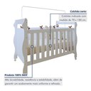 Ver imagem 4 de Quarto de Bebê Completo com Cômoda, Berço e Guarda Roupas Mila