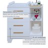 Quarto de Bebê Completo com Cômoda, Berço e Guarda Roupas Mila - 16