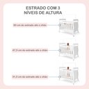 Ver imagem 5 de Quarto de Bebê Completo com Cômoda, Berço e Guarda Roupas Mila Branco