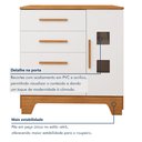 Ver imagem 7 de Quarto de Bebê Completo com Cômoda, Berço e Guarda Roupas Mila Branco/Amadeirado