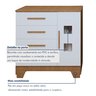 Quarto de Bebê Completo com Cômoda, Berço e Guarda Roupas Mila - 15