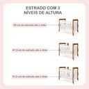 Ver imagem 6 de Quarto de Bebê Completo com Cômoda, Berço e Guarda Roupas Mila Branco/Amadeirado