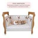 Ver imagem 7 de Quarto de Bebê Completo com Cômoda, Berço e Guarda Roupas Mila Branco/Amadeirado