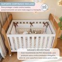Ver imagem 5 de Quarto de Bebê Completo com Cômoda, Berço e Guarda Roupas Mila Branco/Amadeirado