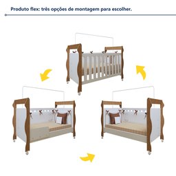 Quarto de Bebê Completo com Cômoda, Berço e Guarda Roupas Mila - 8