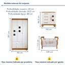 Ver imagem 4 de Quarto de Bebê Completo com Cômoda, Berço e Guarda Roupas Mila