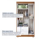 Ver mais imagens de Quarto de Bebê Completo com Cômoda, Berço e Guarda Roupas Mila Branco/Amadeirado
