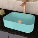 Ver imagem 1 de Cuba de Apoio para Banheiro em Mármore Sintético Luna Cozimax