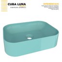 Ver imagem 5 de Cuba de Apoio para Banheiro em Mármore Sintético Luna Cozimax