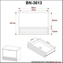 Ver mais imagens de Gabinete Suspenso para Banheiro com Espelheira 60cm Marrom/Preto