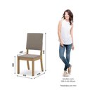 Ver imagem 5 de Conjunto de Sala de Jantar Layla Gold 4 Lugares Tampo MDF Cadeiras Suede Amêndoa 120cm Casa 812