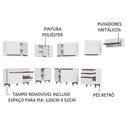 Ver mais imagens de Armário de Cozinha Completa de Canto 512cm Branco 01 Branco