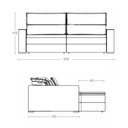 Ver imagem 3 de Sofá 3 Lugares Retrátil e Reclinável 230cm Noruega