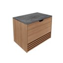 Ver imagem 6 de Gabinete Suspenso para Banheiro com Espelheira 60cm Marrom/Preto