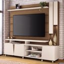 Ver imagem 3 de Estante Painel Tv 70 Pol 200cm com Led Virtus Castanho/off - Hb Móveis