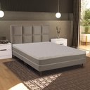 Ver imagem 2 de Cabeceira Cama Box Casal Kappesberg Cloud Linho Fendi 140cm