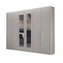 Ver imagem 2 de Guarda Roupa Diamante 6 Pts com Espelho Branco - Leifer