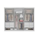Ver imagem 3 de Guarda Roupa Diamante 6 Pts com Espelho Branco - Leifer