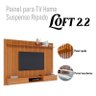 Painel para Tv Home Suspenso Ripado Ambiente Loft 2.2 Nature - Imcal - 5