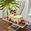 Ver imagem 3 de Kit 8 Boleiras de Cristal Travessa com Pé Bandeja de Servir Decorativa Retangular Lyor