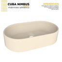 Ver imagem 4 de Cuba de Apoio para Banheiro em Mármore Sintético Nimbus Cozimax