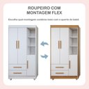 Ver imagem 4 de Quarto de Bebê Completo com Cômoda, Mini Berço e Guarda Roupas Lila