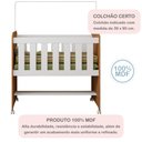 Ver mais imagens de Quarto de Bebê Completo com Cômoda, Mini Berço e Guarda Roupas Lila Amadeirado/Branco