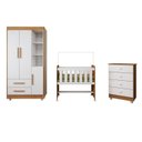 Ver imagem 2 de Quarto de Bebê Completo com Cômoda, Mini Berço e Guarda Roupas Lila