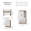 Ver imagem 3 de Quarto de Bebê Completo com Cômoda, Mini Berço e Guarda Roupas Lila
