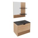 Ver imagem 2 de Gabinete Suspenso para Banheiro com Espelheira 60cm