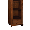 Ver imagem 3 de Estante para Livros de Madeira 3 Prateleiras 1 Gaveta Pés Torneados - Castanho Envelhecido