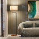 Ver imagem 1 de Luminária Indústrial de Chão Salone Preto com Cúpula Palha Unidecor