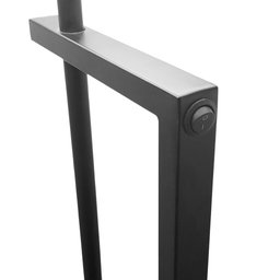 Luminária Indústrial de Chão Salone Preto com Cúpula Palha Unidecor - 5