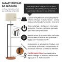 Ver imagem 4 de Luminária Indústrial de Chão Salone Preto com Cúpula Palha Unidecor