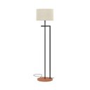 Ver imagem 3 de Luminária Indústrial de Chão Salone Preto com Cúpula Palha Unidecor