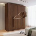 Ver imagem 7 de Guarda-roupa Solteiro 100% Mdf 4 Portas 3 Gavetas Paris Plus