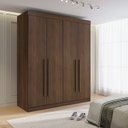 Ver imagem 1 de Guarda-roupa Solteiro 100% Mdf 4 Portas 3 Gavetas Paris Plus