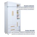 Ver imagem 7 de Quarto de Bebê Completo com Cômoda, Mini Berço com Colchão e Guarda Roupas Lila